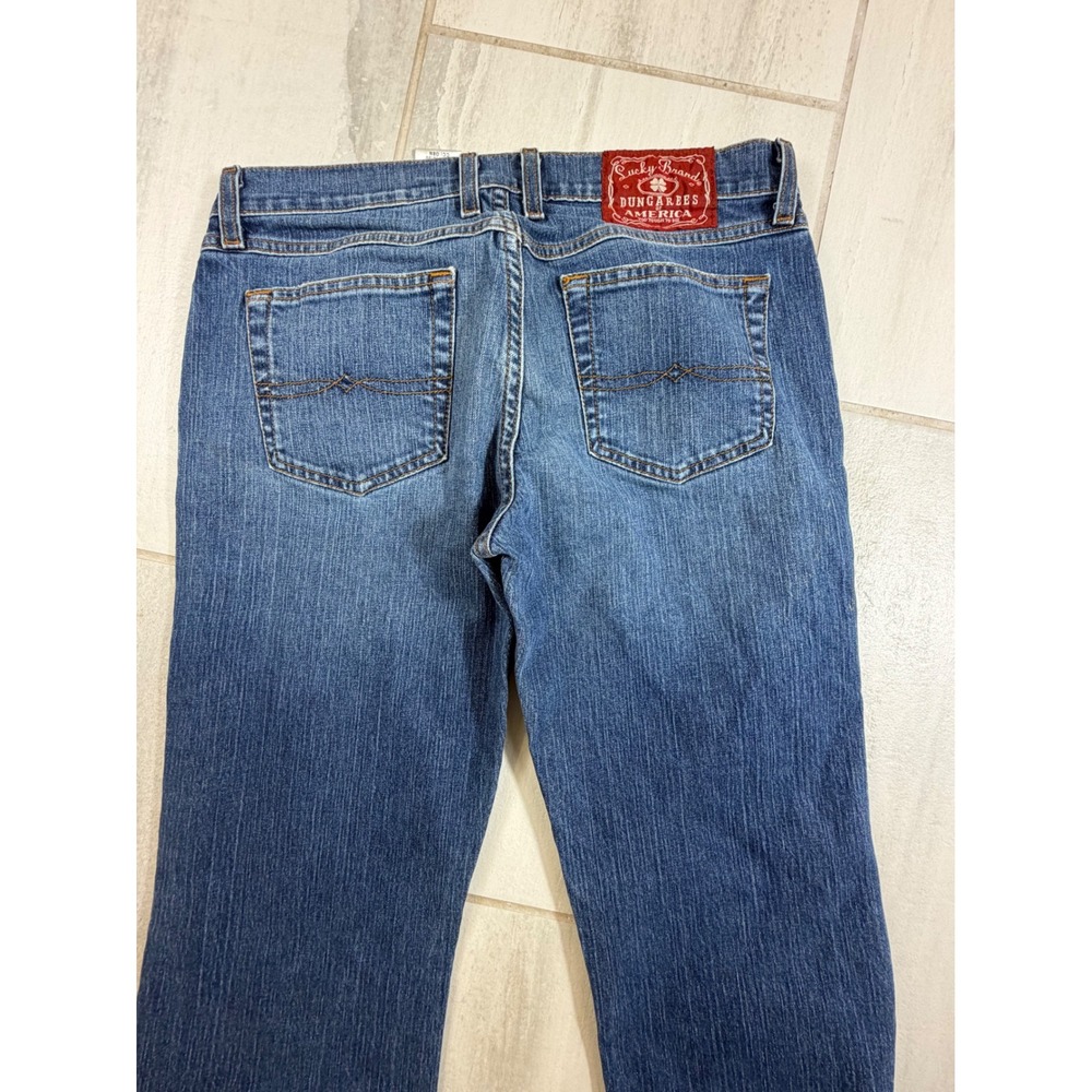 Vintage Y2K Lucky Brand Mid Rise Flare Jeans Medium Wash Blue Size 10/30 - Picture 6 of 9